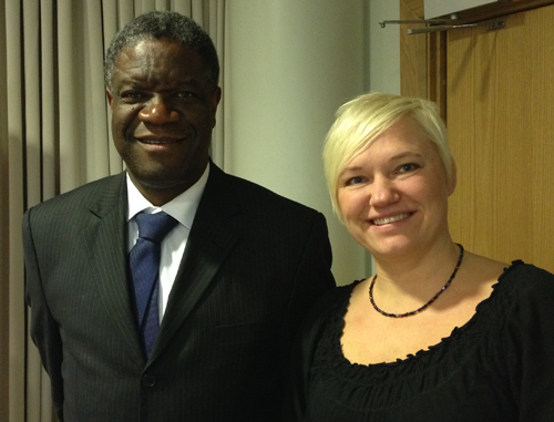 Orangia AB Johanna Ingvarsson and Denis Mukwege Panzi hospital